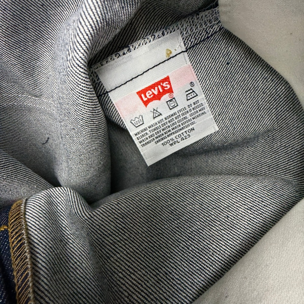 Levis 501xx Shrink-To-Fit Jeans Mens 44x30 Raw Indigo Rigid Denim 00501-0000 NEW - Picture 5 of 10